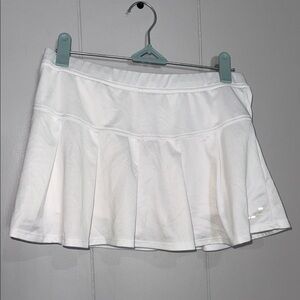 White Pleated Girls Skort